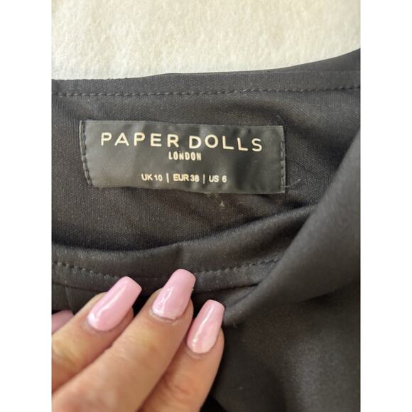 Paper Dolls London Dress US 6 Bell Sleeve‎ Black Cocktail Formal Wear - Picture 5 of 6